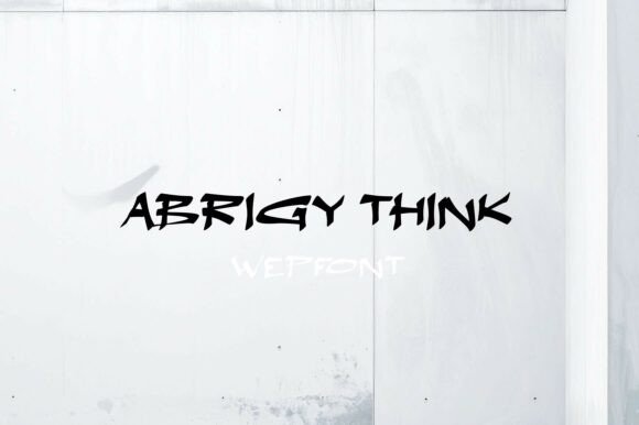 Abrigy Think: A Bold, Handcrafted Display Font for Editorial Impact