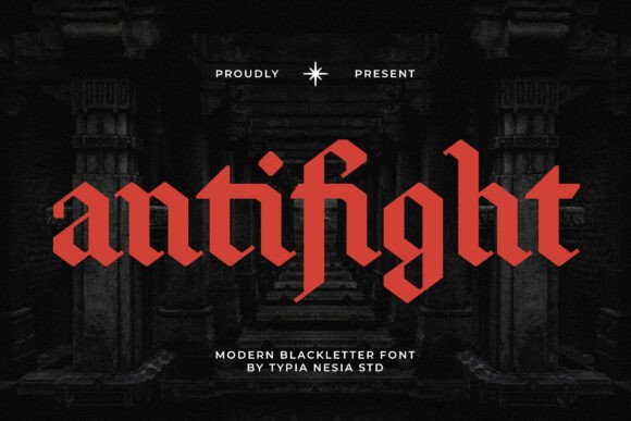 Antifight: A Bold Blackletter Font for Impactful Web Headlines
