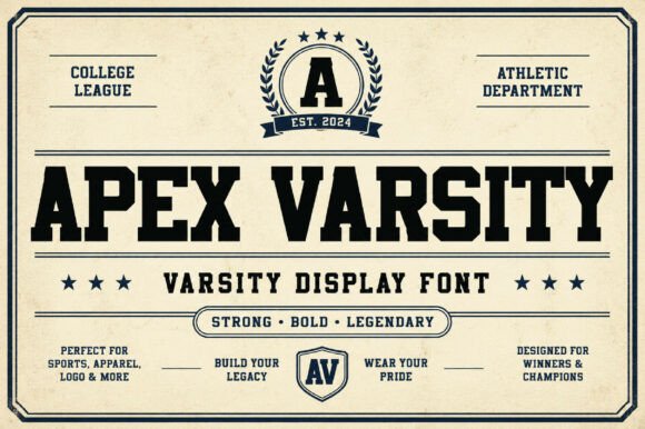 Apex Varsity: A Bold Slab Serif Display Font for Digital Impact