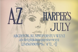 AZ Harpers July: A Timeless Serif Font for Editorial Design