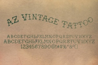AZ Vintage Tattoo Font for Authentic Brand Personality