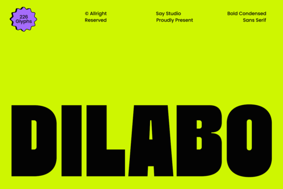 Dilabo: A Bold Sans Serif Font for Digital Impact