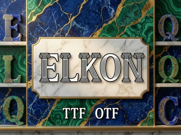 Elkon: A Decorative Display Font That Commands Attention