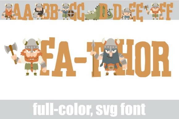Fa-thor: A Bold, Colorful Display Typeface for Small Business Branding
