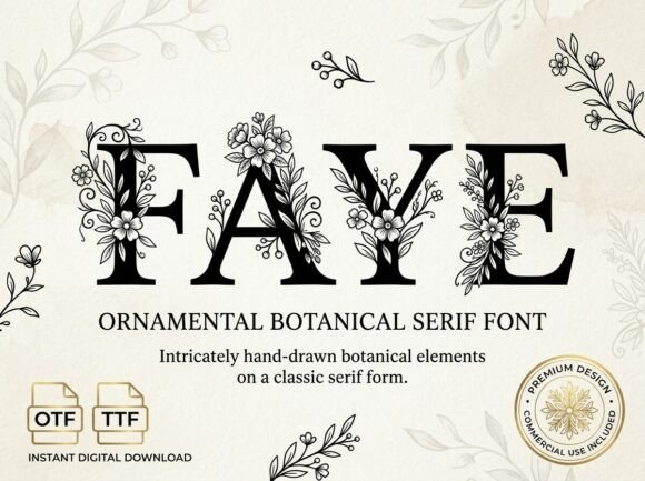 Faye: A Decorative Display Font That Elevates Real Branding