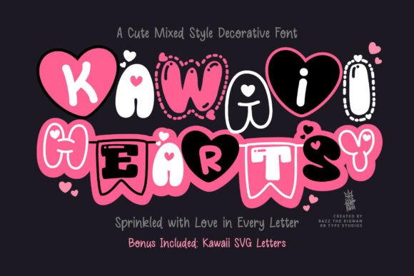 Kawaii Heartsy: A Decorative Font That Builds Brand Charm