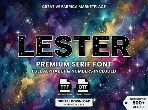 Lester: A Decorative Font That Makes Your Handmade Goods Shine