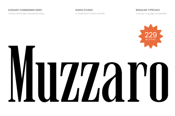 Muzzaro: A Luxurious Serif Font for Editorial-Style Branding
