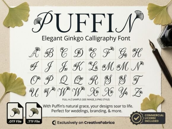 Puffin: A Decorative Display Font for Bold Digital Identity