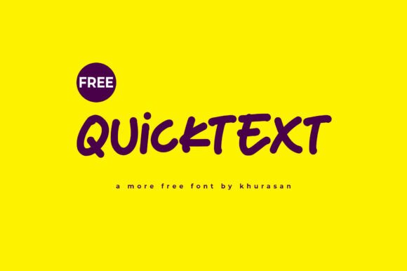 Quicktext: A Cute Modern Display Font for Crafters