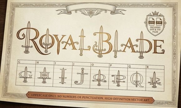 Royal Blade: A Decorative Typeface for Editorial Impact
