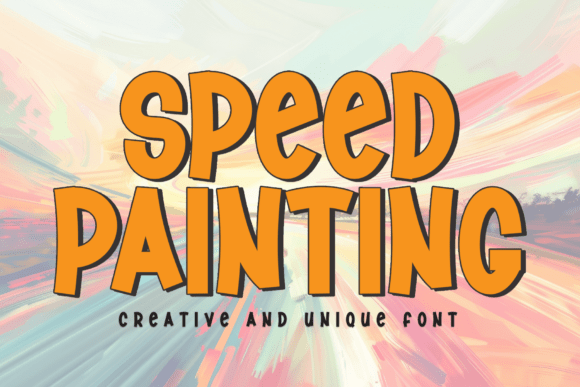 Speed Painting: A Warm, Friendly Display Font for Editorial Design