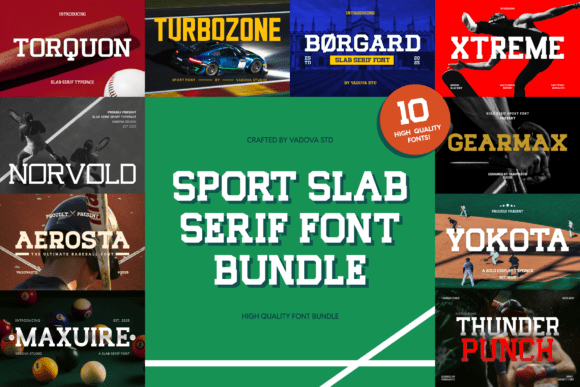 Sport Slab Serif Bundle: A Bold, Responsive Display Typeface for Digital Brands
